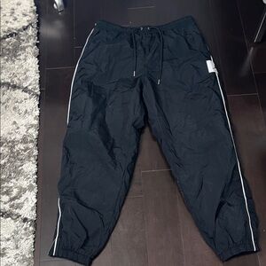 Nike Flight Black Track Pants size XL with White Stripes